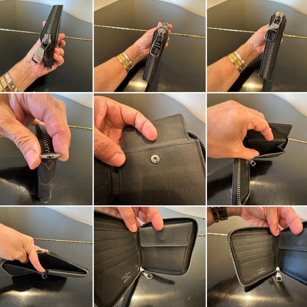 RARE Authentic Vintage Retro Iconic Minimalist Luis Vuitton Monogram Zip Wallet - Picture 13 of 17